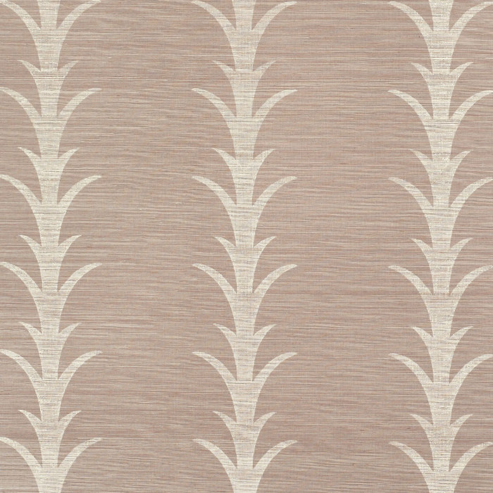 Schumacher Acanthus Stripe Sisal Haze Wallpaper 5006055