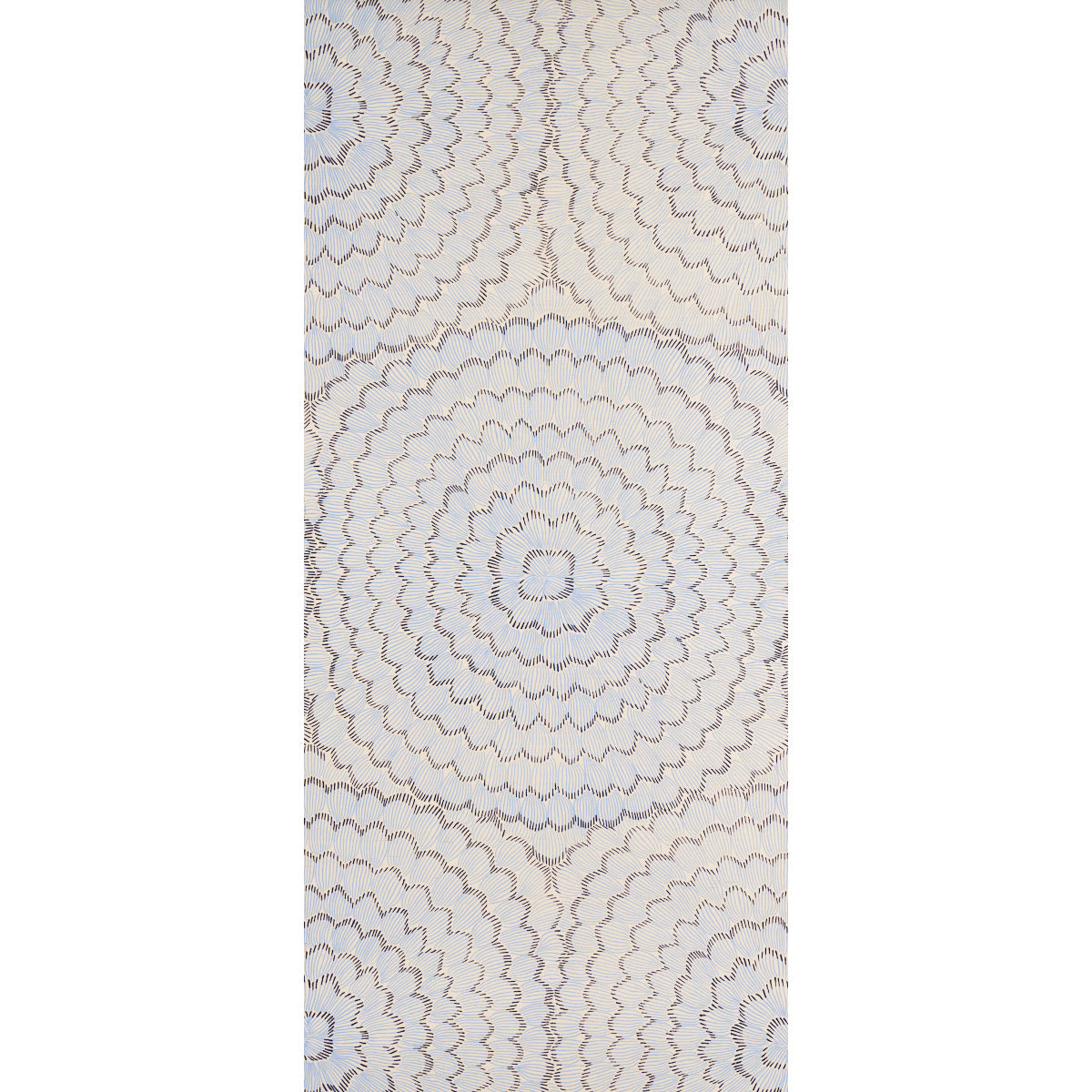 Schumacher Feather Bloom Sisal Two Blues Wallpaper 5006071