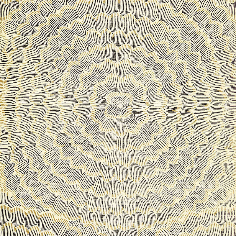 Schumacher Feather Bloom Sisal Onyx & Gold Wallpaper 5006074