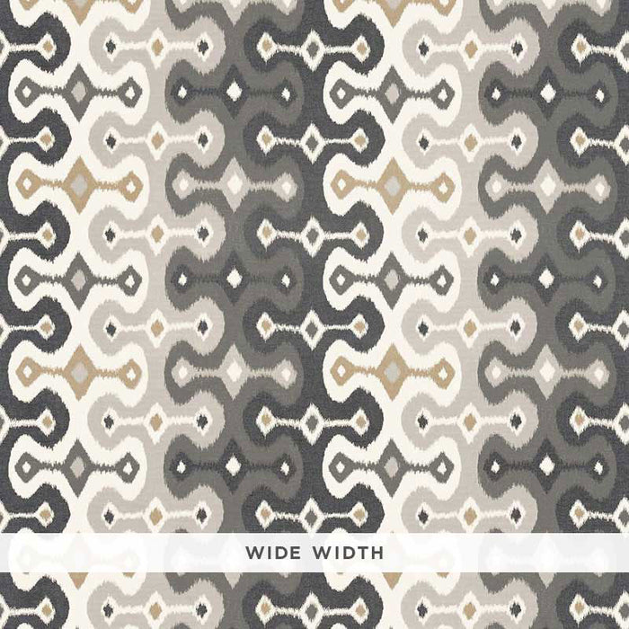 Schumacher Darya Ikat Sidewall Stone Wallpaper 5006650