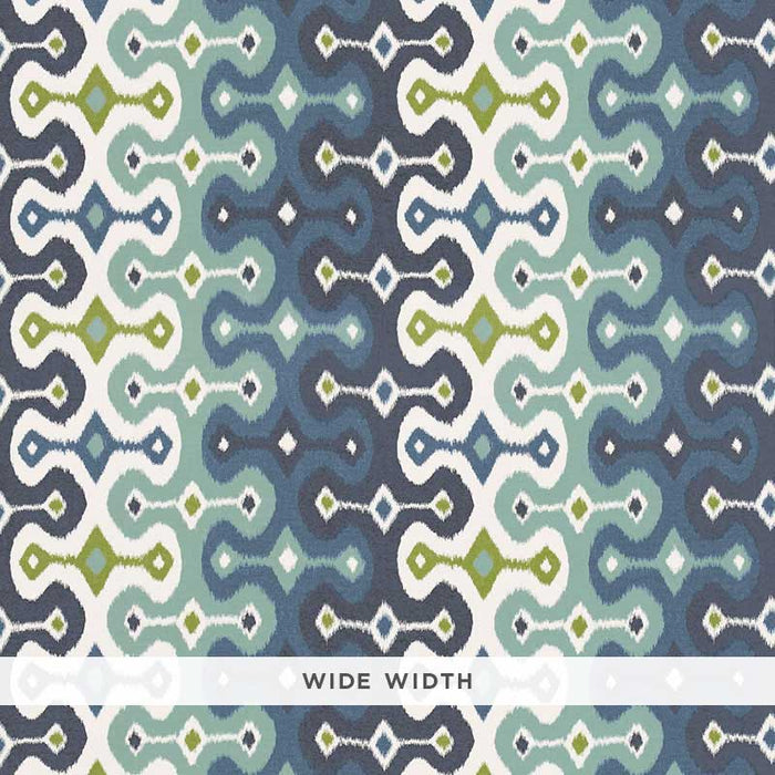 Schumacher Darya Ikat Sidewall Sky Wallpaper 5006652