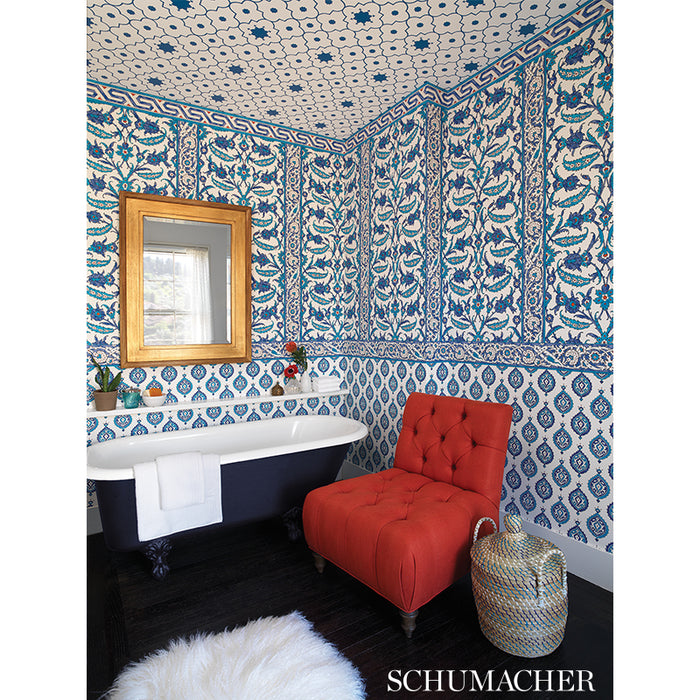 Schumacher Bosphorus Border Pomegranate Wallpaper 5006722