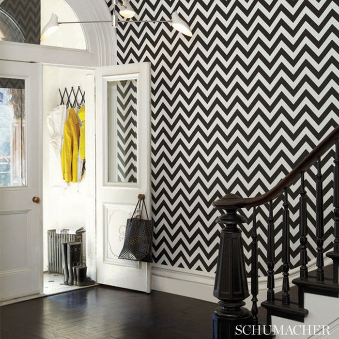 Schumacher Fez Noir Wallpaper 5006734