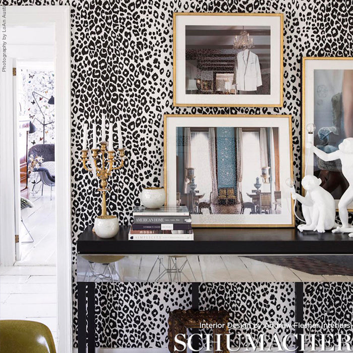 Schumacher Iconic Leopard Graphite Wallpaper 5007012