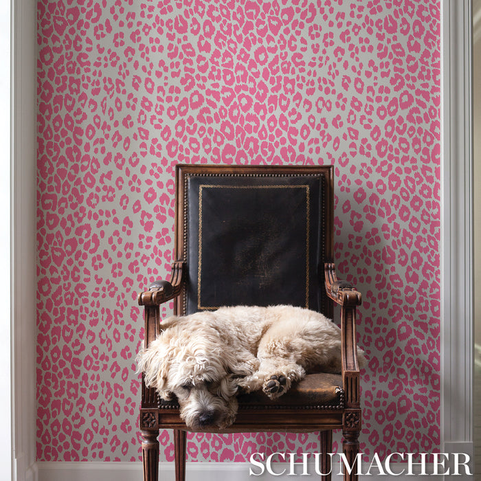 Schumacher Iconic Leopard Pink Wallpaper 5007016