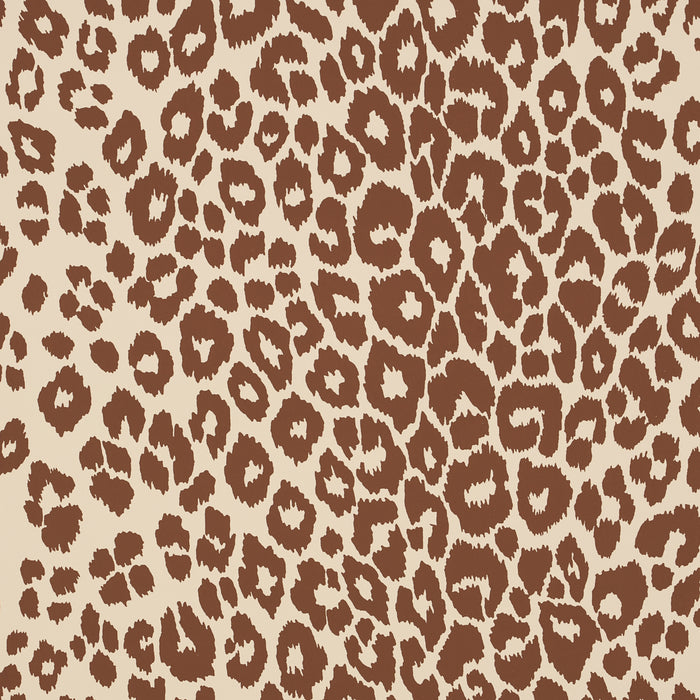 Schumacher Iconic Leopard Brown On Neutral Wallpaper 5007019