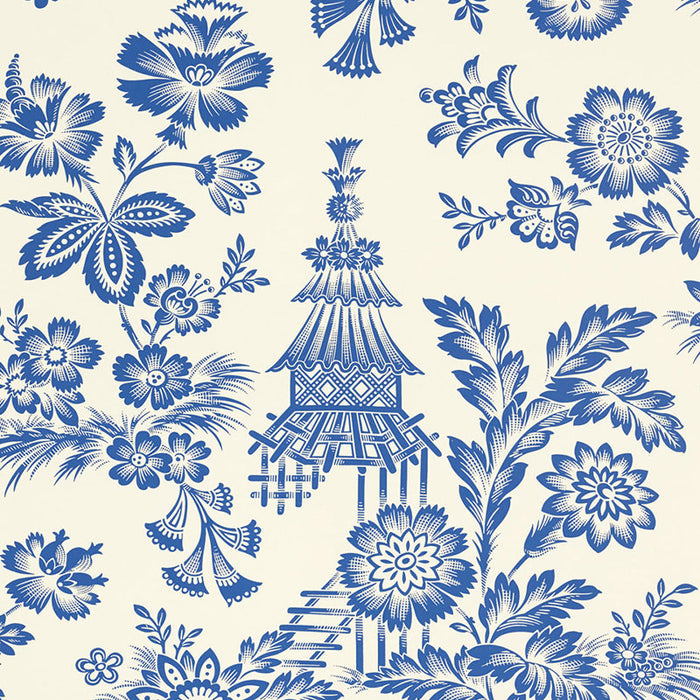 Schumacher Song Garden Porcelain Wallpaper 5007030