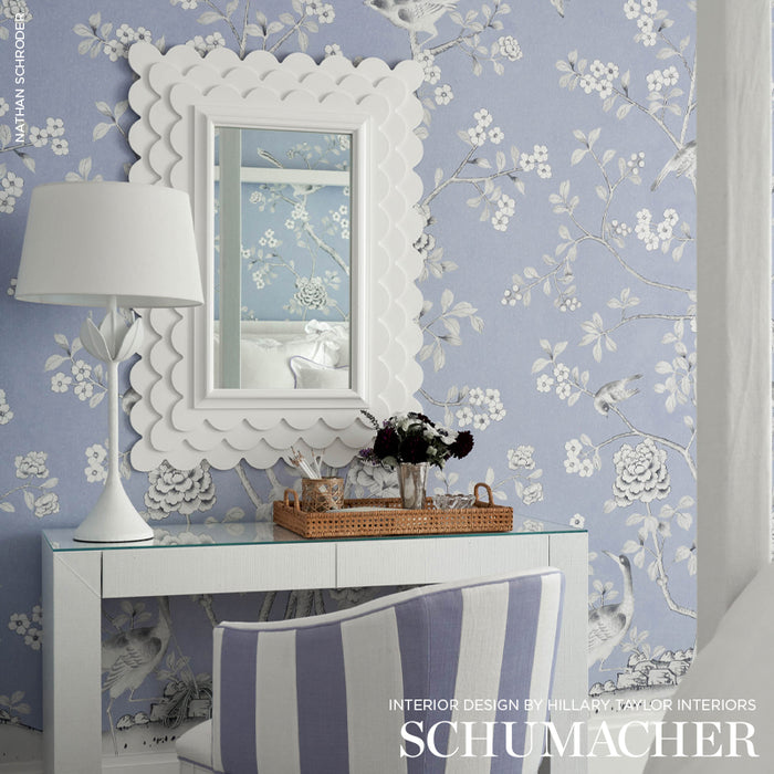 Schumacher Chinois Palais Panel Lavender Wallpaper 5007126