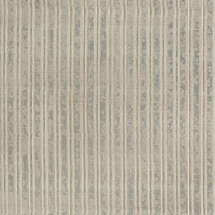 Schumacher Galvanized Rib Silver Leaf Wallpaper 5007360