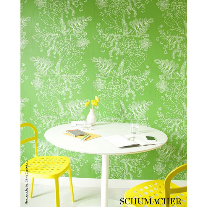 Schumacher Blommen Leaf Wallpaper 5007492