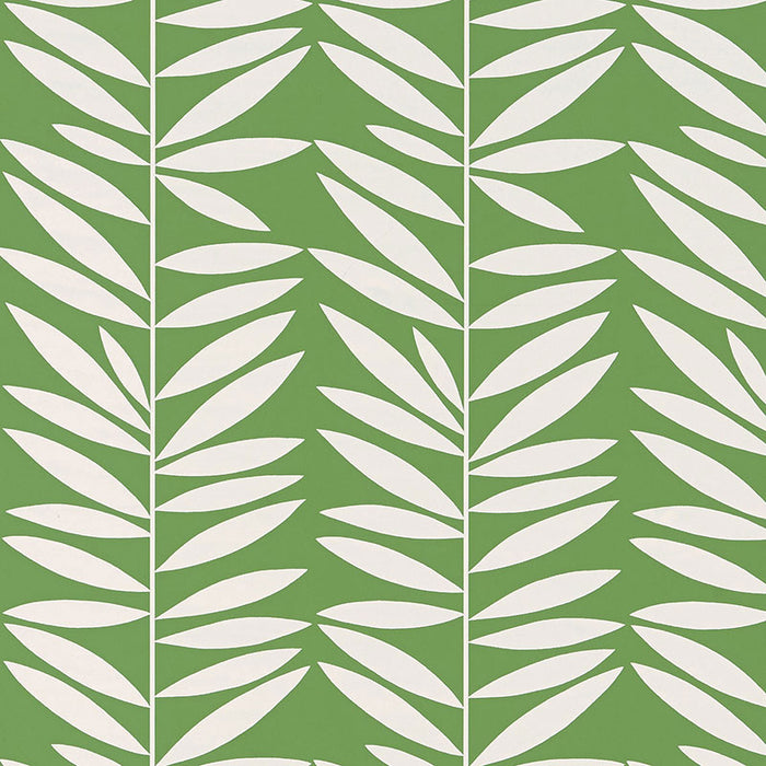 Schumacher Leaf Stripe Leaf Wallpaper 5007511