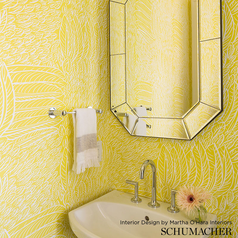 Schumacher Featherfest Smoke Wallpaper 5007560