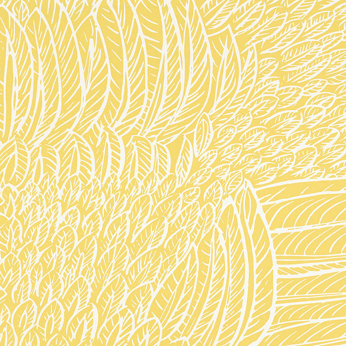 Schumacher Featherfest Citron Wallpaper 5007562