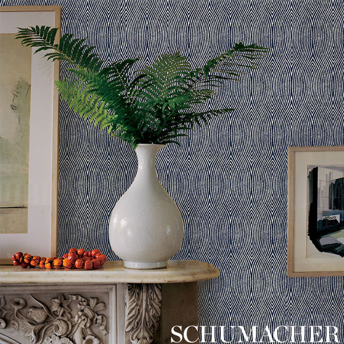 Schumacher Bark Twilight Wallpaper 5007593