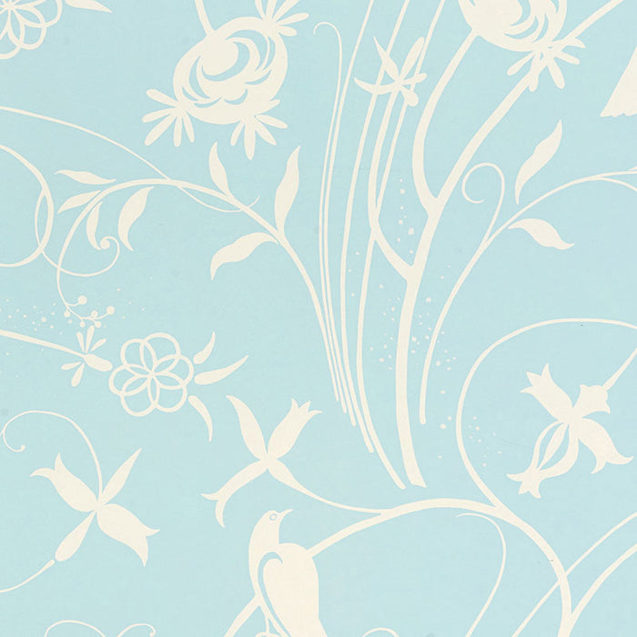 Schumacher Sky Meadow Light Blue Wallpaper 5007621