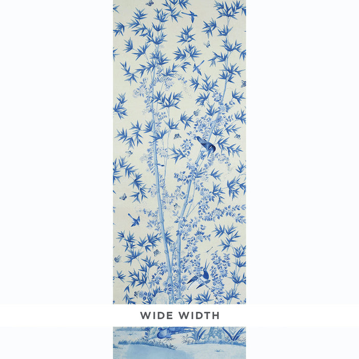 Schumacher Brighton Pavilion Panel Blue Wallpaper 5007744