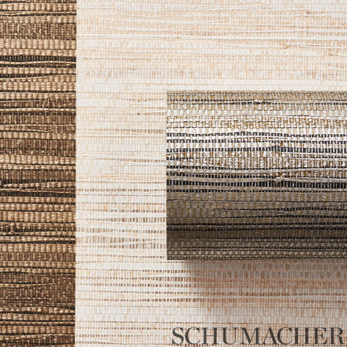 Schumacher Burnished Raffia Burnished Ivory Wallpaper 5007820