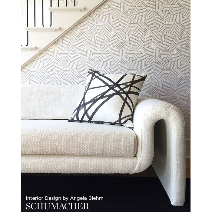 Schumacher Deconstructed Stripe Black Wallpaper 5007973