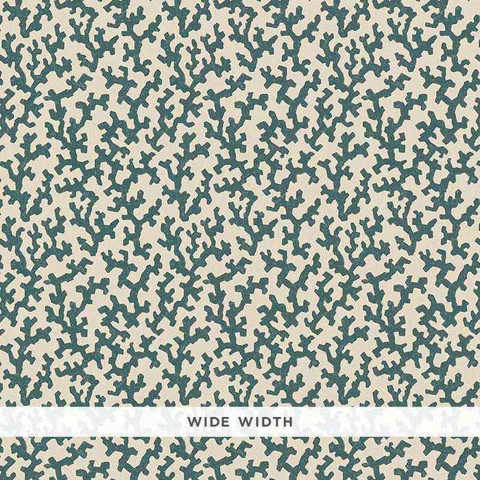 Schumacher Folly Peacock Blue Wallpaper 5008005