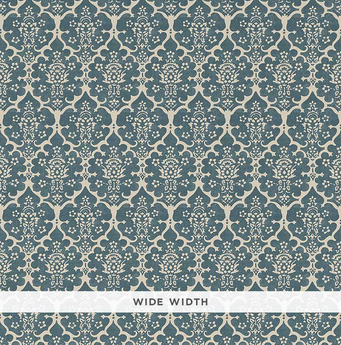 Schumacher Burley Peacock Blue Wallpaper 5008035