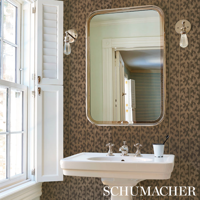 Schumacher Montpellier Bronze Gilt Wallpaper 5008171