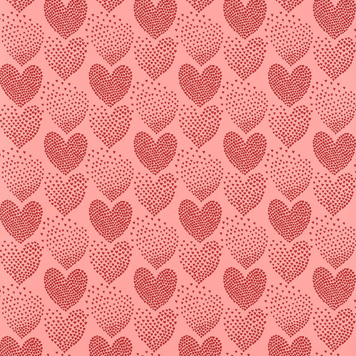 Schumacher Heart Of Hearts Red & Pink Wallpaper 5008361