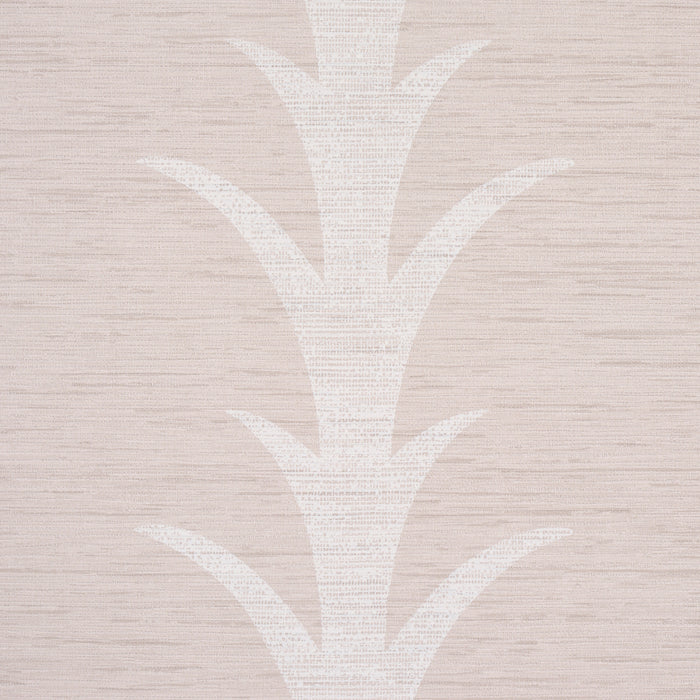 Schumacher Acanthus Stripe Vinyl Limestone Wallpaper 5008590