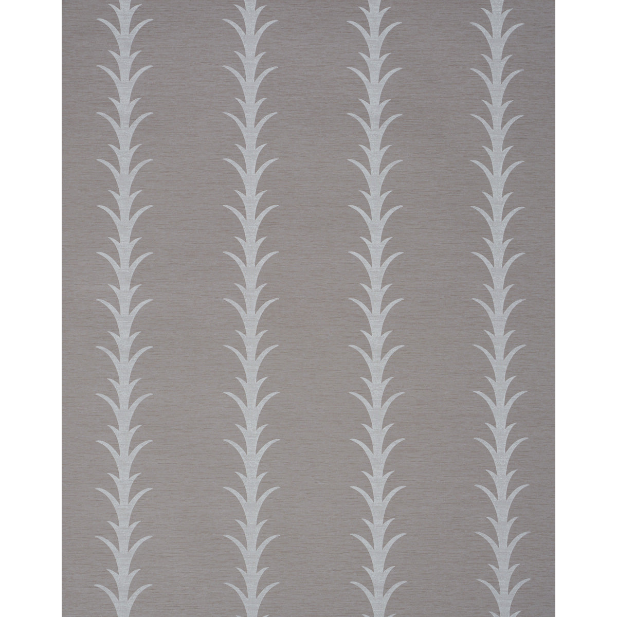 Schumacher Acanthus Stripe Vinyl Grey Wallpaper 5008593