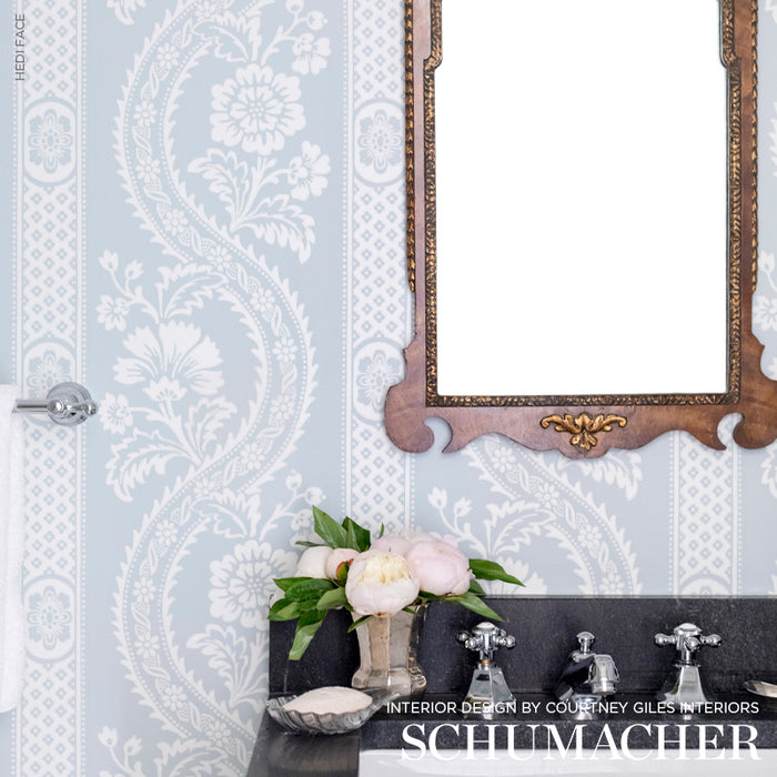 Schumacher Versailles Blue Wallpaper 5008772