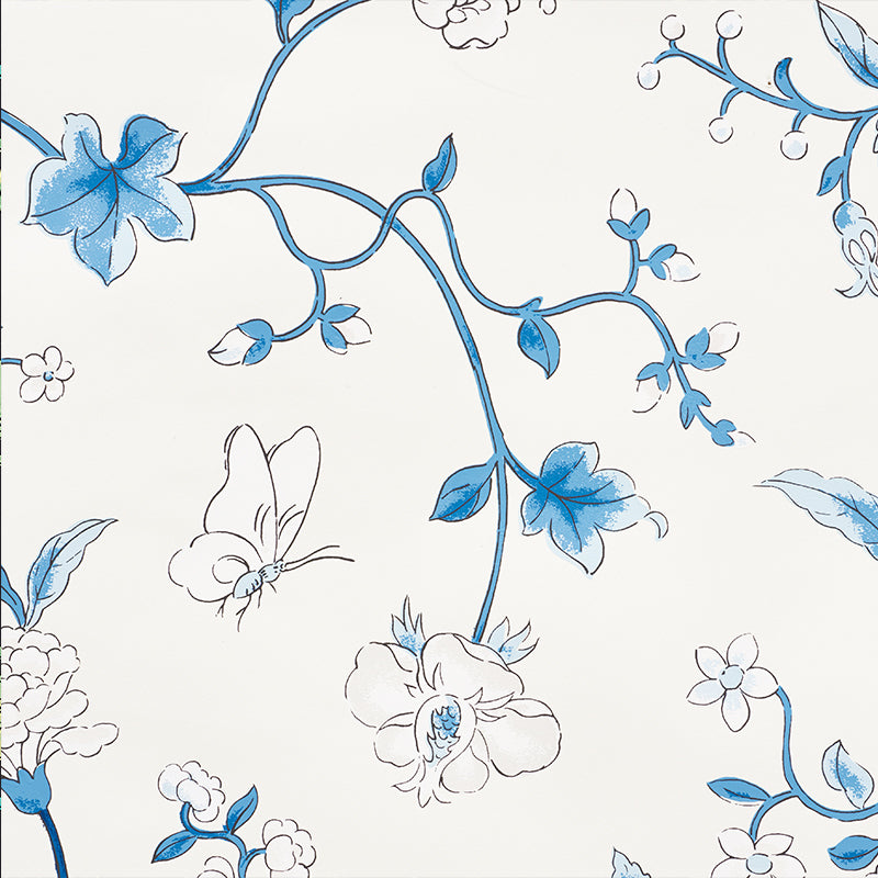 Schumacher Floraison Porcelain Wallpaper 5009110