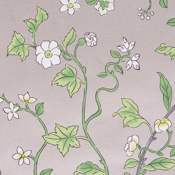 Schumacher Floraison Citron Shimmer Wallpaper 5009111