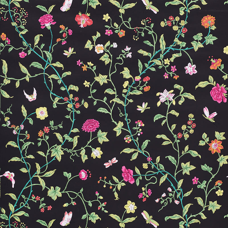 Schumacher Floraison Jet Multi Wallpaper 5009112