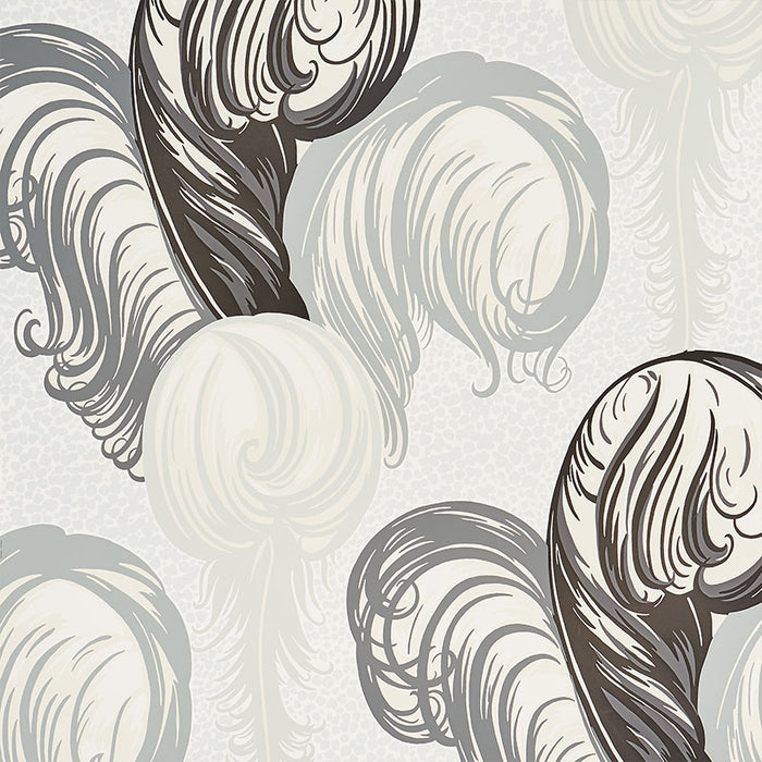 Schumacher Plumes Grisaille Wallpaper 5009151