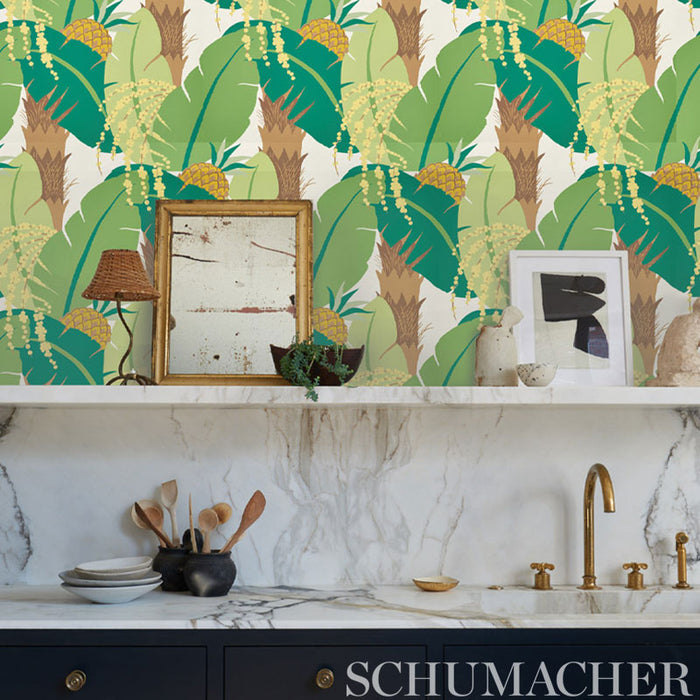 Schumacher Ananas Palm Wallpaper 5009173