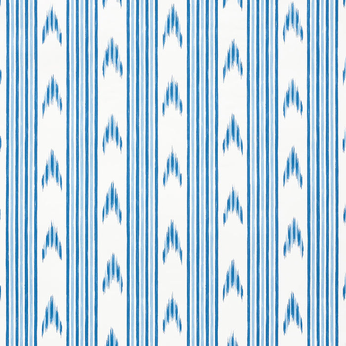 Schumacher Santa Barbara Ikat Indigo Wallpaper 5009220