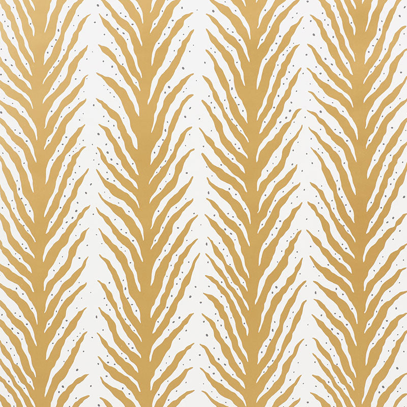 Schumacher Creeping Fern Gold Wallpaper 5009453