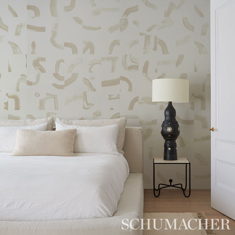 Schumacher Sepiessa Panel Set Neutral Wallpaper 5009492