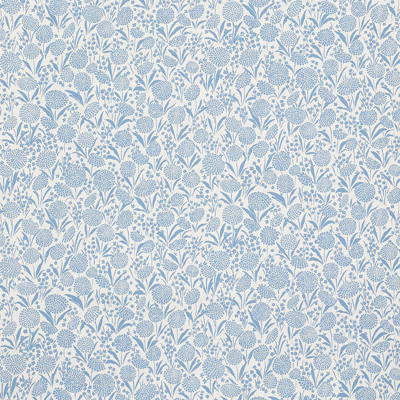 Schumacher Chrysanthemum Chambray Wallpaper 5009550