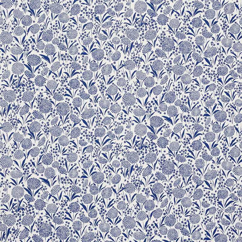 Schumacher Chrysanthemum Blue Wallpaper 5009552