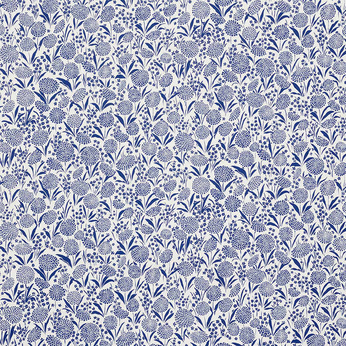 Schumacher Chrysanthemum Blue Wallpaper 5009552