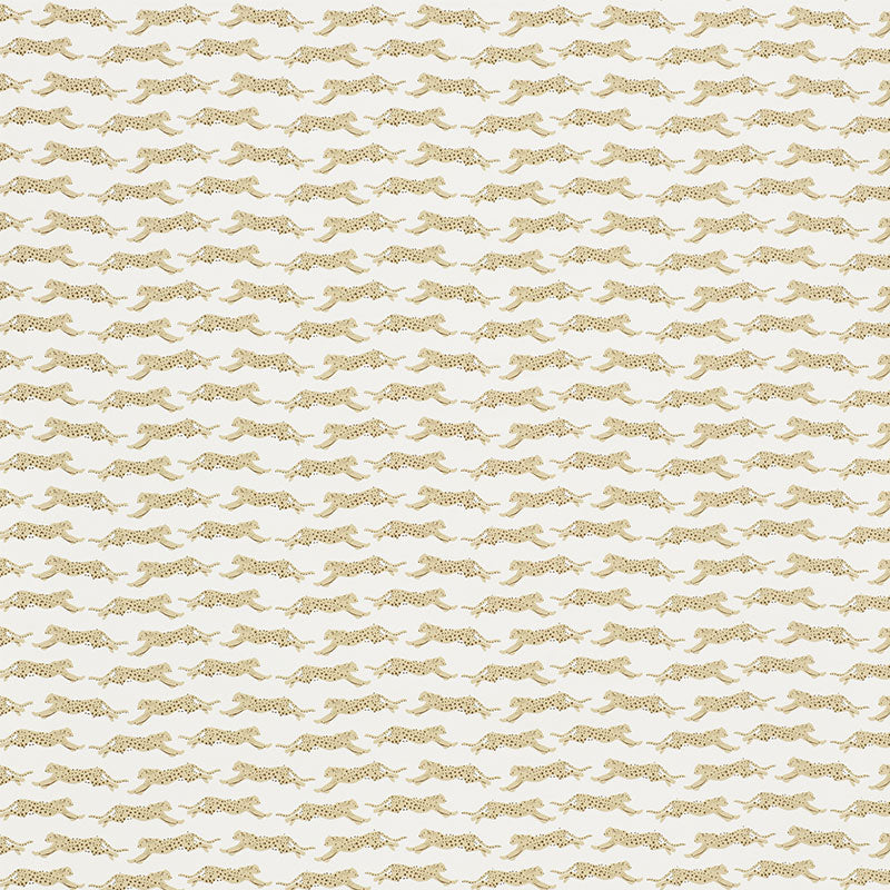 Schumacher Leaping Leopards Sand Wallpaper 5009591