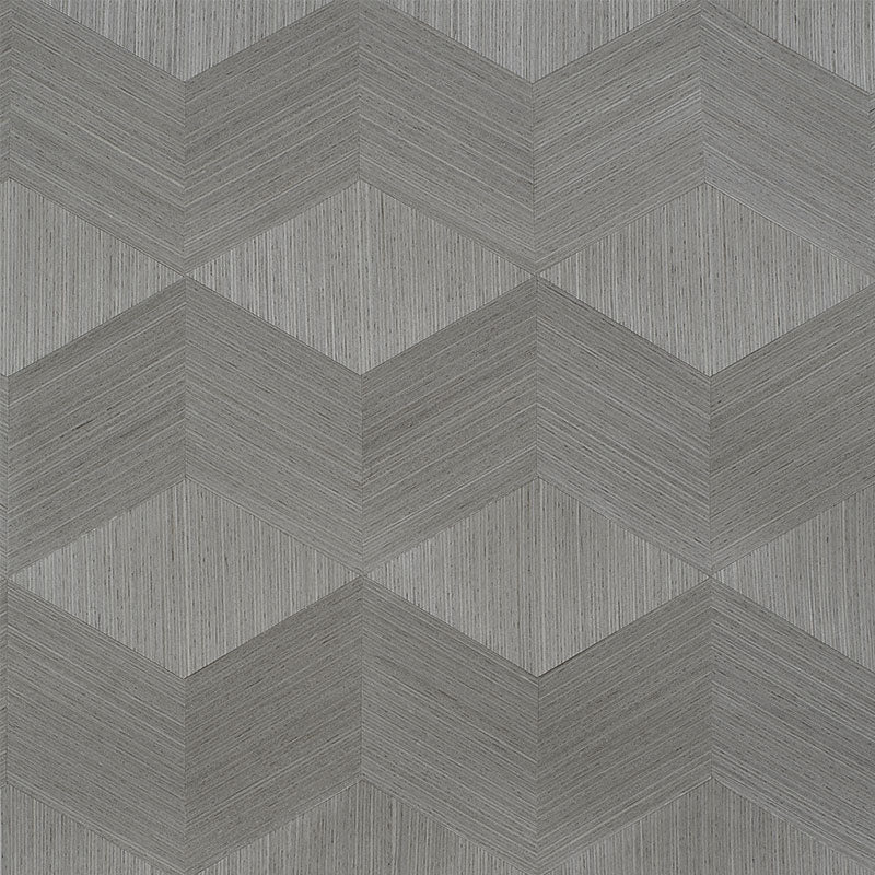 Schumacher Chevron Inlay Birch Wallpaper 5009632