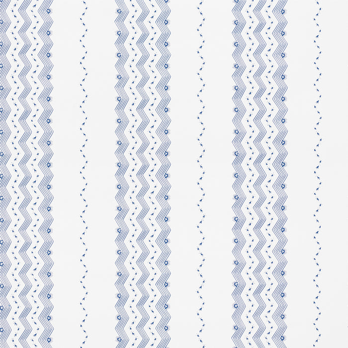 Schumacher Nauset Stripe Indigo Wallpaper 5009740