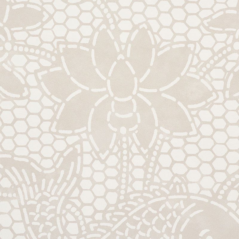 Schumacher Lotus Batik Natural Wallpaper 5009750