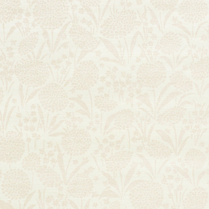 Schumacher Chrysanthemum Sisal Blush Wallpaper 5009781