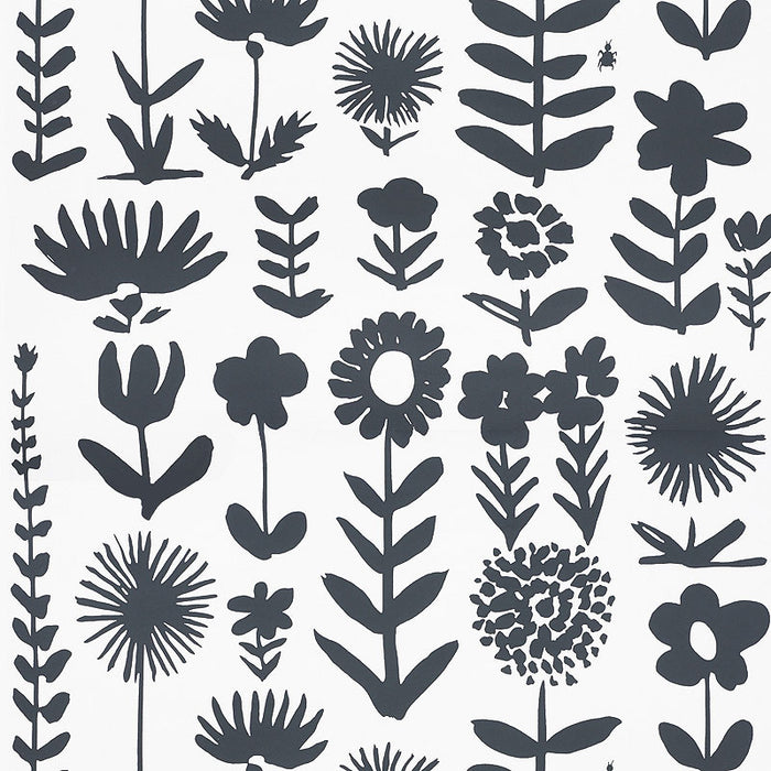 Schumacher Wild Things Black Wallpaper 5009810