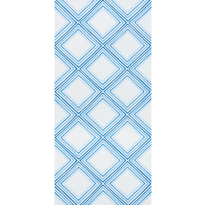 Schumacher Square Dance Blue Wallpaper 5009831