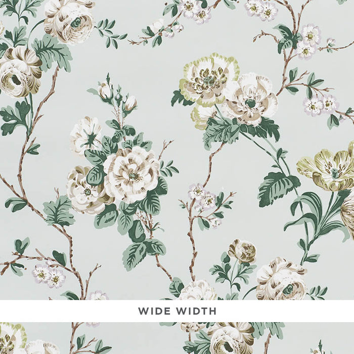 Schumacher Betty Celadon Wallpaper 5009872