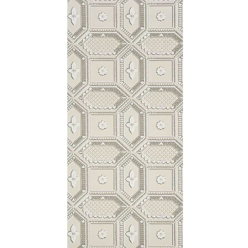 Schumacher Lacunaria Stone Wallpaper 5009901