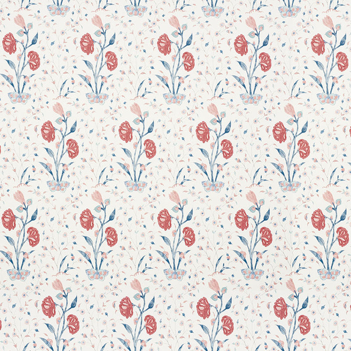 Schumacher Khilana Floral Delft & Rose Wallpaper 5009950